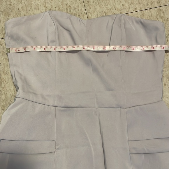 H&M Strapless Lined Dress with Peplum detail. Size 10, Color Grey - Picture 11 of 16